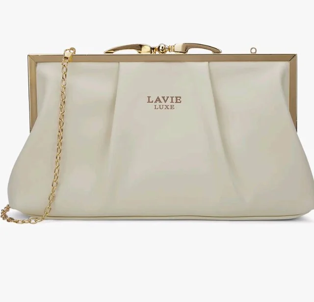 Lavie Luxe Women's Pleato 2-Compartment Frame Cross Body Sling Bag | Ladies Purse Handbag | Gift for Women
