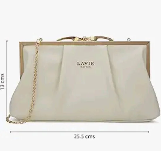 Lavie Luxe Women's Pleato 2-Compartment Frame Cross Body Sling Bag | Ladies Purse Handbag | Gift for Women