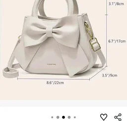 SYGA Women Bow Handheld Shoulder Bag Crossbody Fresh And Sweet Girly Style Small Bucket Bag
