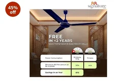 RR Signature 1200MM Morpheus High Speed Ceiling Fan I Saves 873 Annually I 2 Year Warranty, Ceiling Fan for Home (Oxford Blue)