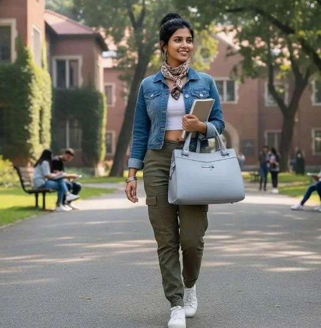 Leather Sling Bag for Girls & Women - Compact PU Handbag with Detachable Strap - Lightweight Everyday