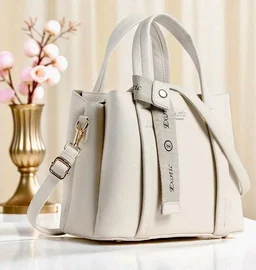EXOTIC® Premium Ivory Chic Edition Urban Luxe Hand & Sling Bag for Women | Stylish PU Leather Tote with Spacious Compartments & Detachable Strap