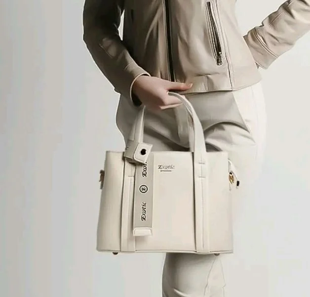 EXOTIC® Premium Ivory Chic Edition Urban Luxe Hand & Sling Bag for Women | Stylish PU Leather Tote with Spacious Compartments & Detachable Strap