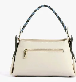 EXOTIC Noiré Twist Structured Handbag with Braided Handle & Multi-Compartment Design