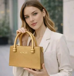 KUNCHI AURA Structured Top Handle Satchel Handbag for Women | Premium PU Leather | Elegant Office & Party Bag