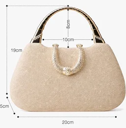 Lyrovo Clutch Purse for Women – Wedding & Bridal Clutch Bag with Chain Strap and Metal Handle, Ladies Evening Handbag