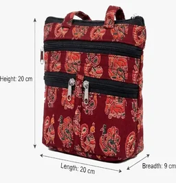 Handcrafted Cotton Handbag for Women Grey Top Handle Purse for Daily Use
Made with Authentic Ajrakh Fabric