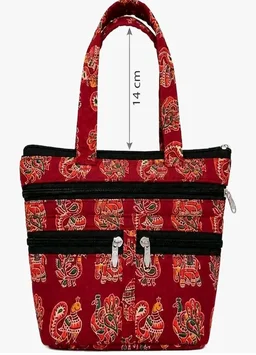 Handcrafted Cotton Handbag for Women Grey Top Handle Purse for Daily Use
Made with Authentic Ajrakh Fabric