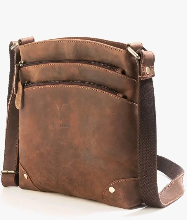 Goatter Genuine Leather 9.5" Inch Sling Cross-BodyBag for Girls And Women,