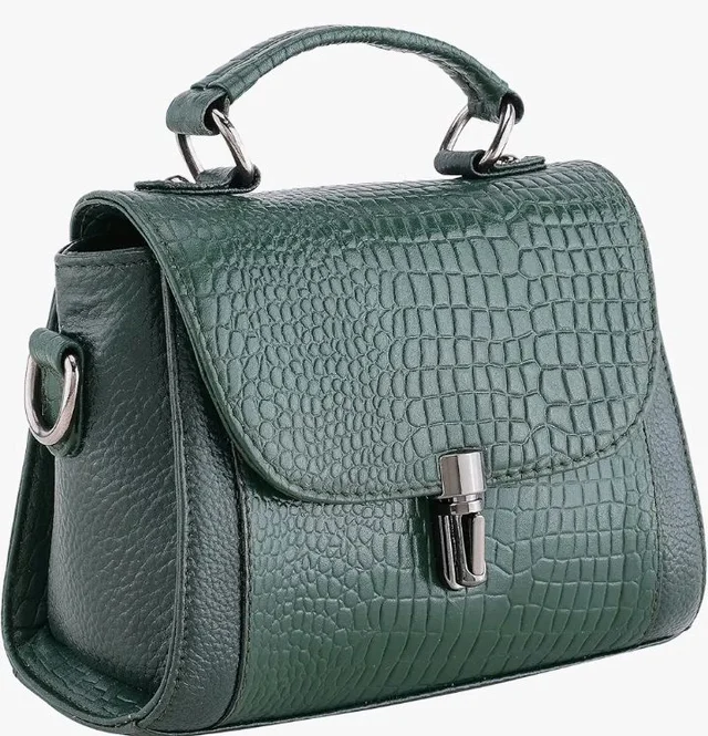 store
4.2 out of 5 stars 105
Steve Jhonson Genuine Leather Croc Style Hand Design Women Sling Shoulder Handbag Satchel ToteBag | Double Handle - Sling Belt - Metal Logo Embossed |