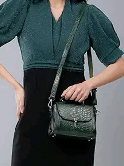 store
4.2 out of 5 stars 105
Steve Jhonson Genuine Leather Croc Style Hand Design Women Sling Shoulder Handbag Satchel ToteBag | Double Handle - Sling Belt - Metal Logo Embossed |