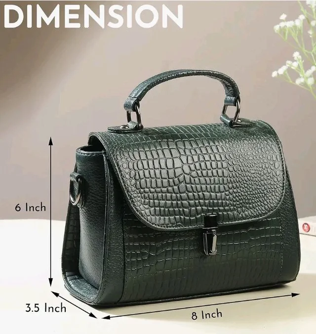 store
4.2 out of 5 stars 105
Steve Jhonson Genuine Leather Croc Style Hand Design Women Sling Shoulder Handbag Satchel ToteBag | Double Handle - Sling Belt - Metal Logo Embossed |
