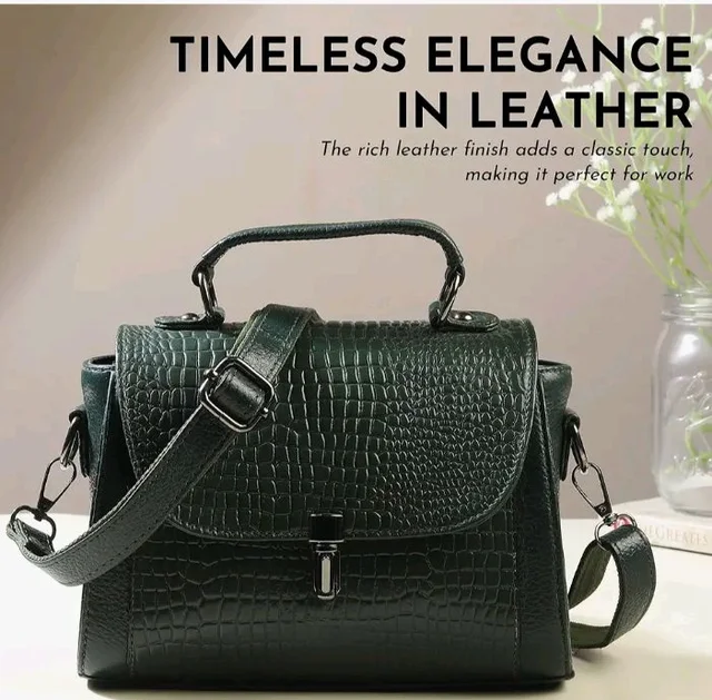 store
4.2 out of 5 stars 105
Steve Jhonson Genuine Leather Croc Style Hand Design Women Sling Shoulder Handbag Satchel ToteBag | Double Handle - Sling Belt - Metal Logo Embossed |