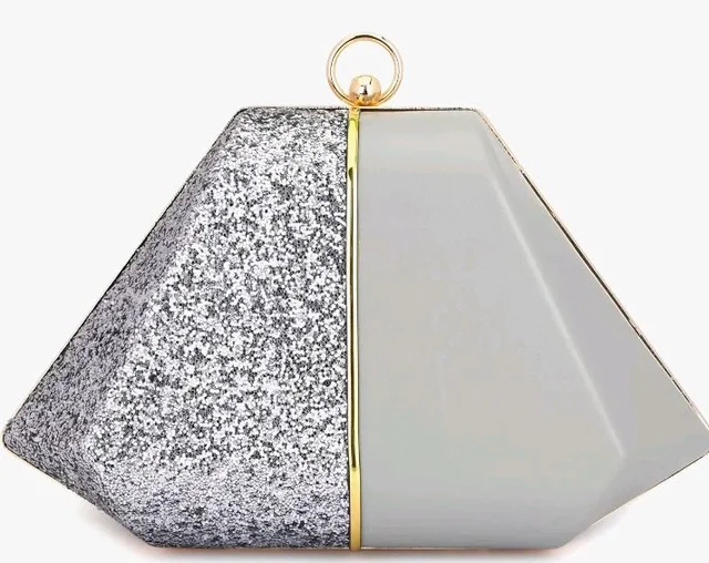 TOOBA Handicraft Women's Box Clutch Bag Purse | Designer Evening Bag, Bridal Purse & Party Handbag Design & Jeweled Clasp – Wedding & Special Occasion Clutch