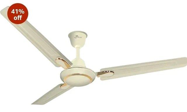 RR Signature Dhoom 1200MM Star-rated BEE Certified Energy Efficient 52-Watt High Speed Ceiling Fan For Home (Ivory), 2 Year Warranty