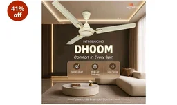 RR Signature Dhoom 1200MM Star-rated BEE Certified Energy Efficient 52-Watt High Speed Ceiling Fan For Home (Ivory), 2 Year Warranty