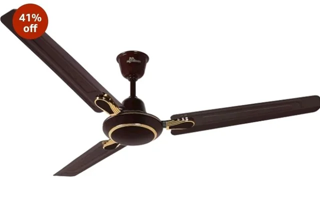 RR Signature Dhoom 1200MM Star-rated BEE Certified Energy Efficient 52-Watt High Speed Ceiling Fan For Home (Brown), 2 Year Warranty