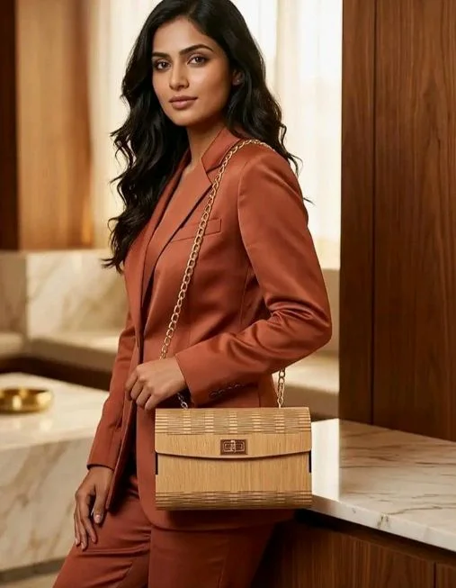 Toxiko Wooden handbags clutch | Unique Gift for Anyone Sister | Shoulder Bag for College Bag for Clutch Purses & Clutch Bags | party clutch handbags for women