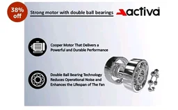 ACTIVA Apsara 1200mm Ceiling Fan, 390 RPM High Speed Air Delivery, BEE Approved One Star Rating, Aerodynamic Large Sweep Blade, 60 Watt Motor, 2 Years Warranty (Smoke Brown)