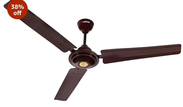 ACTIVA Apsara 1200mm Ceiling Fan, 390 RPM High Speed Air Delivery, 60 Watt Cooper Winding Motors, Anti Dust Coating, Less Noise, Large Sweep, 2 Years Warranty (Brown)
38%
off