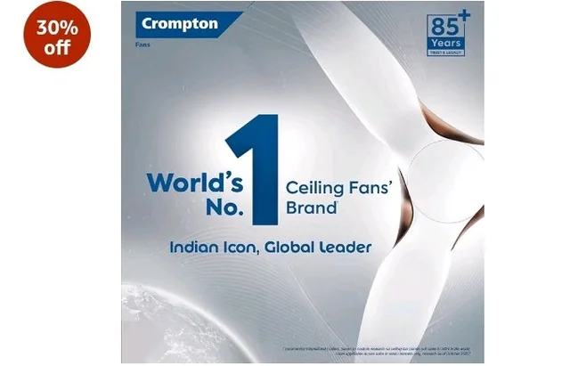 Crompton SUREBREEZE SEA SAPPHIRA 1200 mm Ceiling Fan for Home | BEE Star Rated Energy Efficient Fan | Superior Air Delivery | HighSpeed | 2 Years Warranty | (Lustre Brown)
