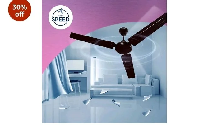 Crompton SUREBREEZE SEA SAPPHIRA 1200 mm Ceiling Fan for Home | BEE Star Rated Energy Efficient Fan | Superior Air Delivery | HighSpeed | 2 Years Warranty | (Lustre Brown)