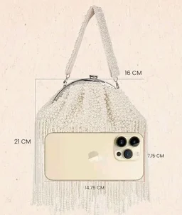 THE TAN CLAN Ava Pearl Batua Bag for women Purses Luxury Evening Handbags for ladies with Magnetic Closure
