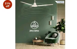Crompton Surebreeze Sea Sapphira 1200 mm Ceiling Fan for Home | 2026 Model | BEE Star Rated | Energy Efficient | Superior Air Delivery | High Speed | 2 Year Brand Warranty | Ivory