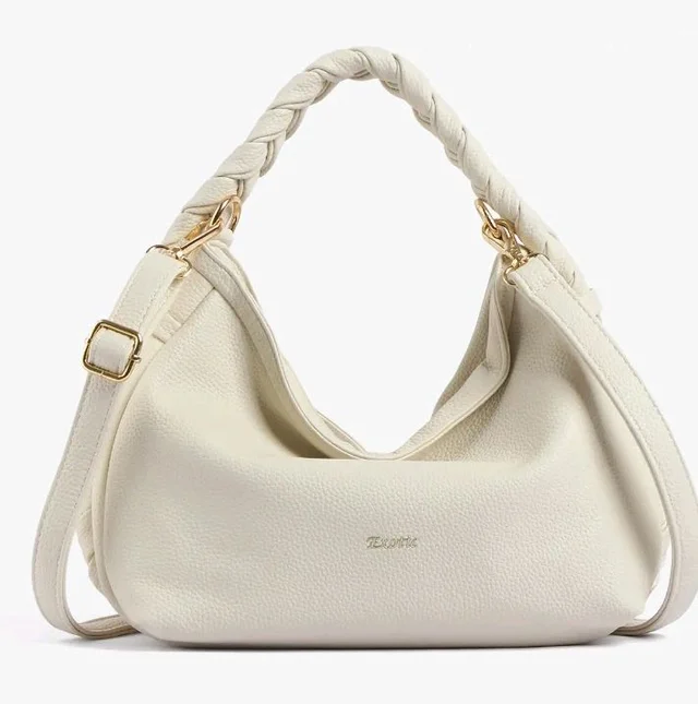 EXOTIC Luna Braided Sling Bag for Women | Soft Structured Hobo Bag | Adjustable Strap | Multi Pocket | Elegant Everyday Purse