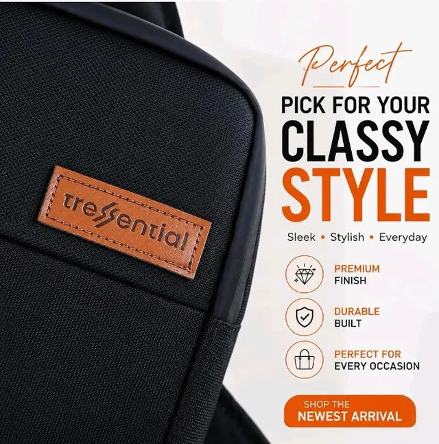 Tressential Black Cross-Body Bag with Adjustable Strap for Men Women | Sling Bag for Travel, Sports, Camping, Hiking (Small, Black)
50+ bought in past month