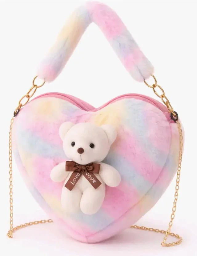 Brand: CULT FACTORY
3.7 out of 5 stars 48
Girls Sling Bag Cute Sling Bag Combo for Kids Teddy Slingbag Mini Handbag Combo Fur Toy Bag