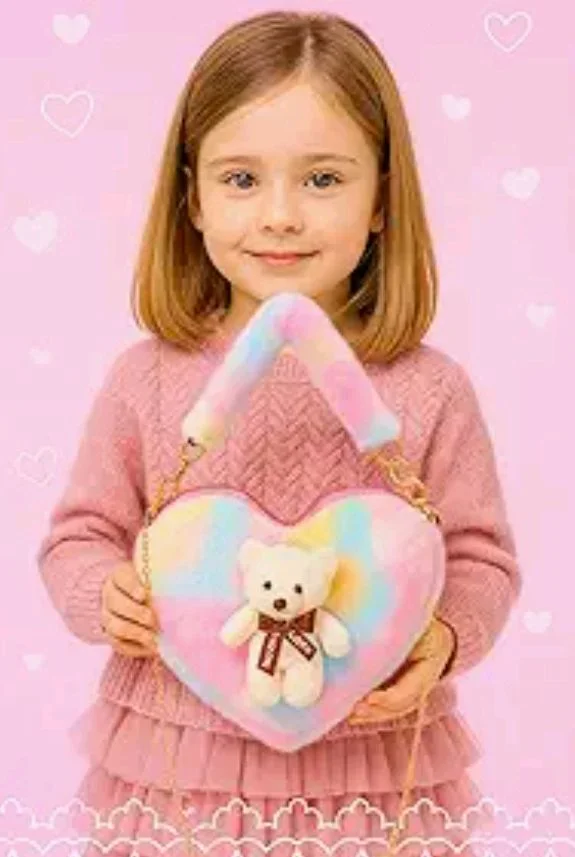 Brand: CULT FACTORY
3.7 out of 5 stars 48
Girls Sling Bag Cute Sling Bag Combo for Kids Teddy Slingbag Mini Handbag Combo Fur Toy Bag