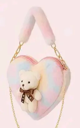Brand: CULT FACTORY
3.7 out of 5 stars 48
Girls Sling Bag Cute Sling Bag Combo for Kids Teddy Slingbag Mini Handbag Combo Fur Toy Bag