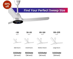 Colorbot Helix BLDC Ceiling Fans 1200mm | BEE 5 Star Rated Power Saver | AeroQuiet+ Technology | 370 RPM | Remote Control (Boost, Timer, LED, Reverse Mode) | 4 Years Warranty (Arctic White)