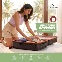 Aristocrat Altitude 8-Wheel Medium Size Hard Case Trolley Bag, Brown
Durable Polypropylene Case, Spacious, Combination Lock, Sturdy Zipper, Lightweight Travel Luggage, 3-Year Global Warranty
500+ bought in past month