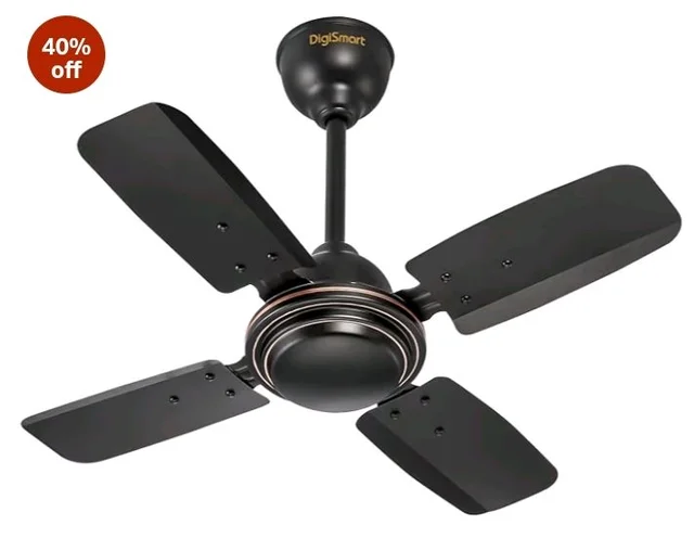 DIGISMART Uphaar 600 MM Ceiling Fan 850 RPM High Speed Air Delivery with 4 Blades, Anti-Dust Coating, 2 Years Warranty - Uphaar Brown