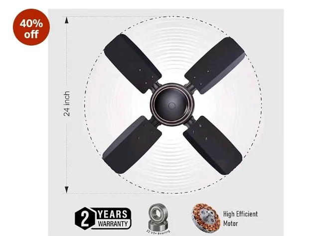 DIGISMART Uphaar 600 MM Ceiling Fan 850 RPM High Speed Air Delivery with 4 Blades, Anti-Dust Coating, 2 Years Warranty - Uphaar Brown