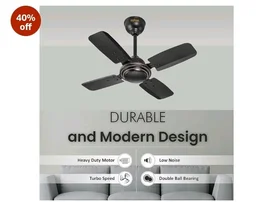 DIGISMART Uphaar 600 MM Ceiling Fan 850 RPM High Speed Air Delivery with 4 Blades, Anti-Dust Coating, 2 Years Warranty - Uphaar Brown