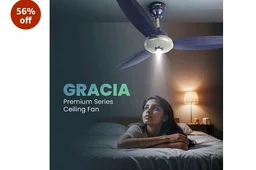 ACTIVA Gracia 1200mm Ceiling Fan with LED Light | 5 Star Energy Saving BLDC Motor | Remote Control, Reversible Mode & Timer | 3 Blade High Speed Ceiling Fan | 4 Year Warranty | Sparkle Blue