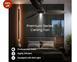 ACTIVA Gracia BLDC Ceiling Fan 1200mm | LED Light Ceiling Fan with Remote Control | 5 Star Rated Energy Efficient Fan | 28W High Speed Motor | Silent 3 Blade Design | Smoke Brown | 5 Year Warranty