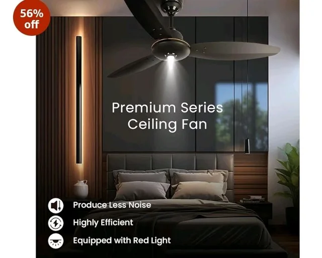 ACTIVA Gracia BLDC Ceiling Fan 1200mm | LED Light Ceiling Fan with Remote Control | 5 Star Rated Energy Efficient Fan | 28W High Speed Motor | Silent 3 Blade Design | Smoke Brown | 5 Year Warranty