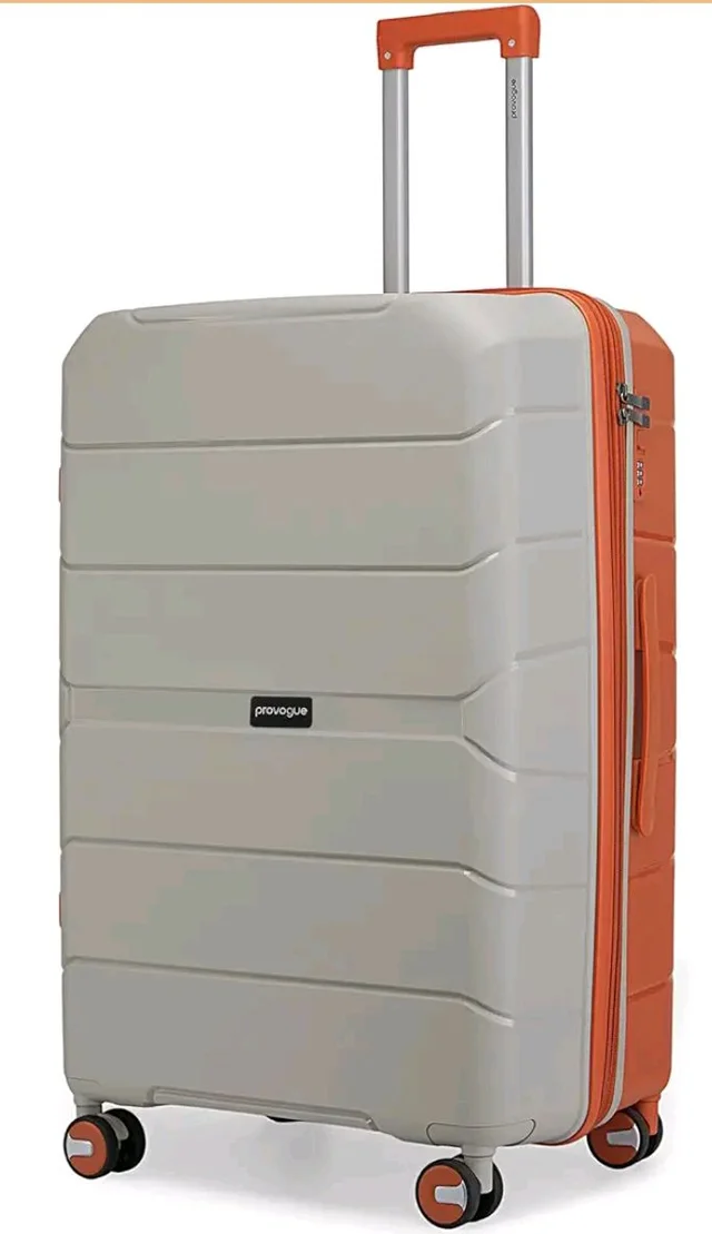 Provogue Cascade Hard-Sided PP 65 Cm Trolley Bags for Travel Medium Size | Expandable Luggage Suitcase with 8 Wheels | Combination Lock | 5 Year Warranty (Timberwolf Grey/Burnt Orange)
100+ bought in past month