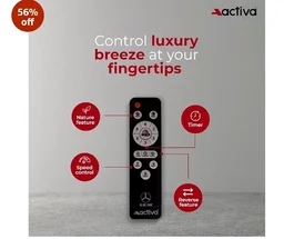 ACTIVA Gracia 600 MM BLDC Ceiling Fan | 4 Blades | 28 Watt | Noiseless Motor with LED Light | Remote Control | Reversible Mode, Timer, Energy Saving, come with 5 Years Warranty (Sparkle Blue)