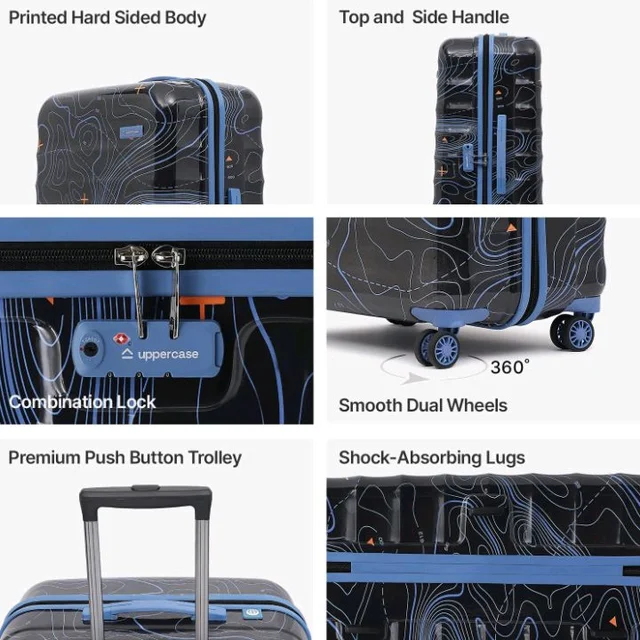 uppercase Topo Trolley Bag Medium 66cm, 8 Wheel Hardsided Suitcase (Black)
Eco-Friendly Sustainable Hardshell Trolley Bag | 8 Wheel Spinner | TSA Lock & Anti-Theft Zippers | 5.5 Years Warranty
50+ bought in past month