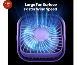 ARCTICOOL Small Table Fan, 4 Inch Mini USB Desk Fan, Strong Airflow & Quiet, USB Powered Table Desktop, 3 Speeds Wind Small USB Fan for Desk, 360° Rotatable for Home Office (Purple)