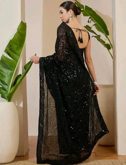 Visit the store
3.8 out of 5 stars 63
AKHILAM Women's Shimmer Pure Georgette Embroidered Ready To Wear one Minute Saree With Unstitched Blouse Piece