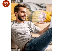 Gaiatop Small Desk Fan, Portable 3 Speeds Wind Desktop Table Cooling Fan in Single Button, Adjustment Mini Personal Fan for Home Desktop Office Car Outdoor