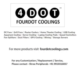4 DOT FOURDOT COOLINGS 80Mm 3Inch Fan 5V Dc With Usb Connector Model 8025,Desktops, Laptops, Servers, Projectors, Gaming Consoles