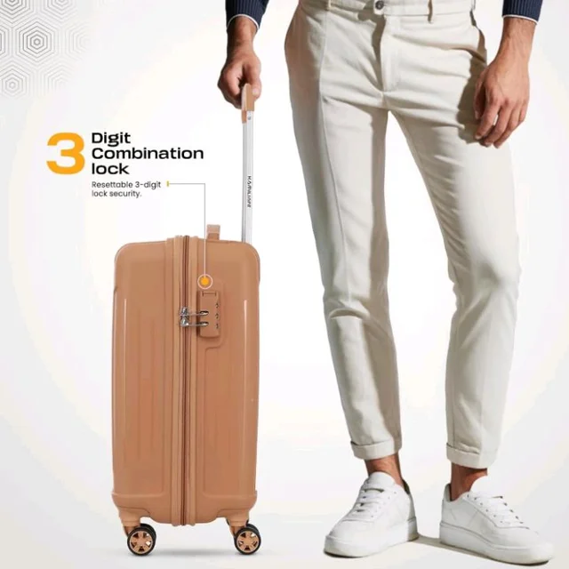 KAMILIANT by American Tourister Savvy|Trolley Bag Check-in Medium Size (70 cms) for Travel| Hard Case Polypropylene (PP) Suitcase|360° 8-Wheel Spinner Luggage Trolley|Combination Lock|Orange Pastry
50+ bought in past month