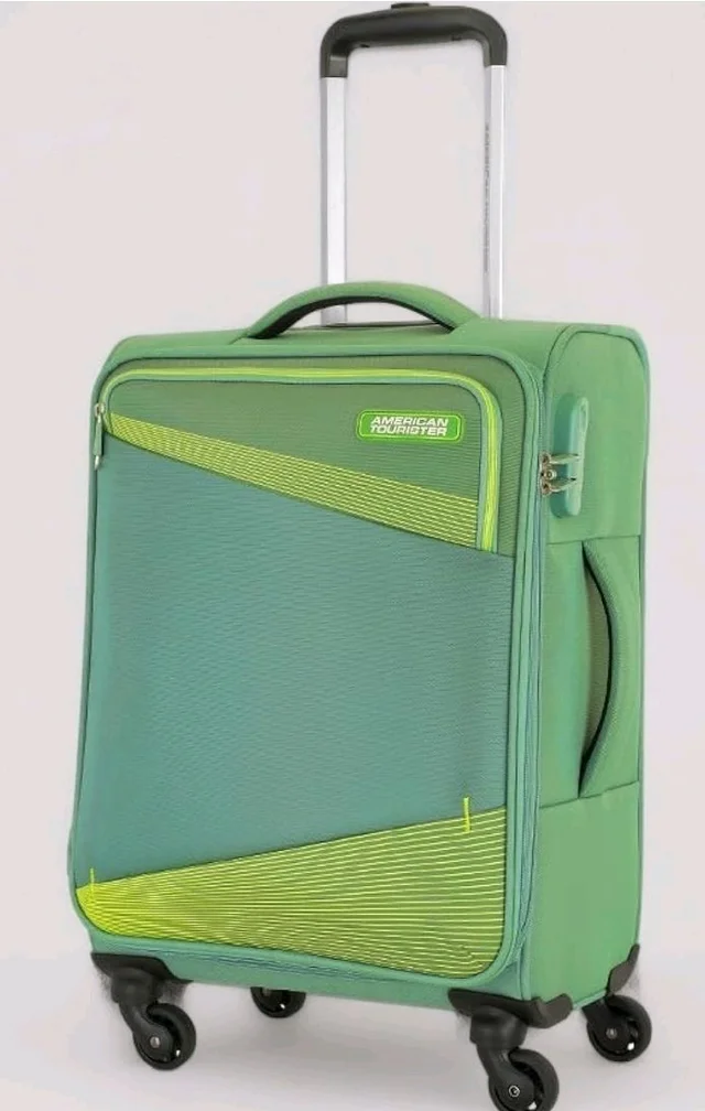 American Tourister Mystic | Cabin Trolley Bag (58 cm) | 360° 4 Wheel Travel Luggage | 1 Compartments | Soft Luggage Polyester Expandable Suitcase | Combination Lock | 3 Years Warranty | Piquant Green